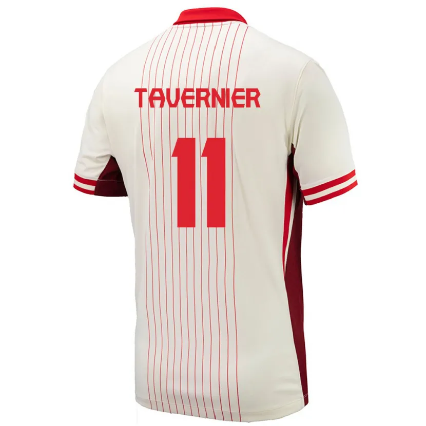 Danxen Män Kanada Kevaughn Tavernier #11 Vit Bortatröja Matchtröjor 24-26 Tröjor T-Tröja