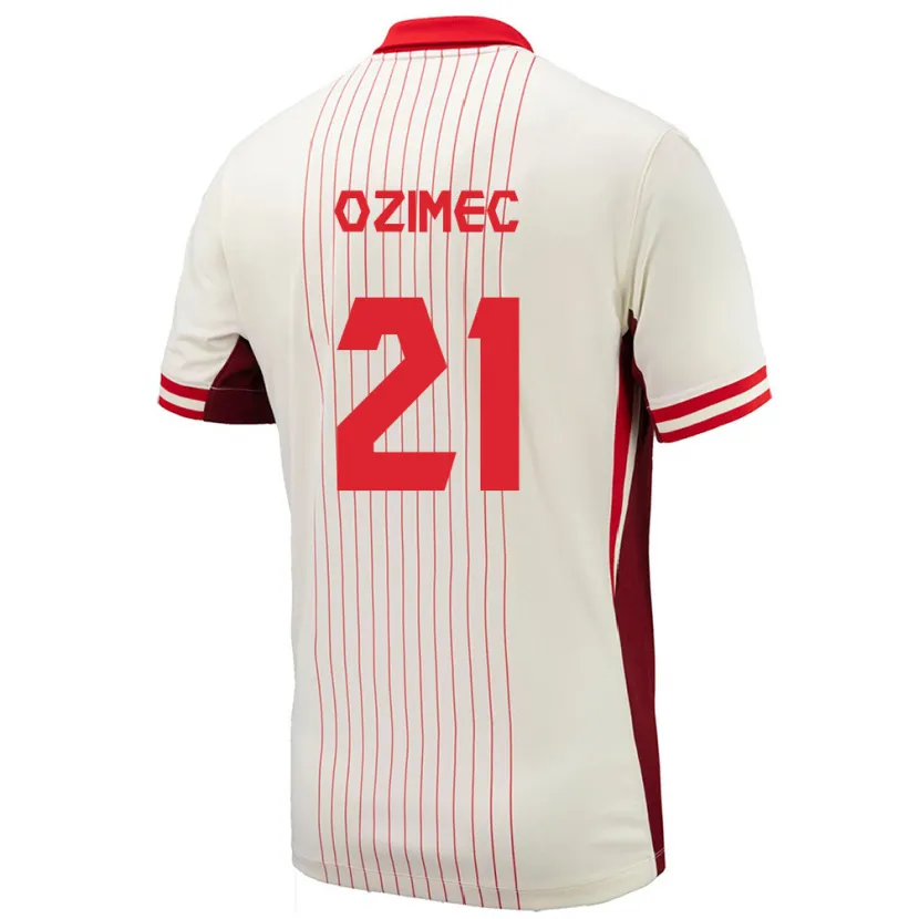 Danxen Män Kanada Lucas Ozimec #21 Vit Bortatröja Matchtröjor 24-26 Tröjor T-Tröja