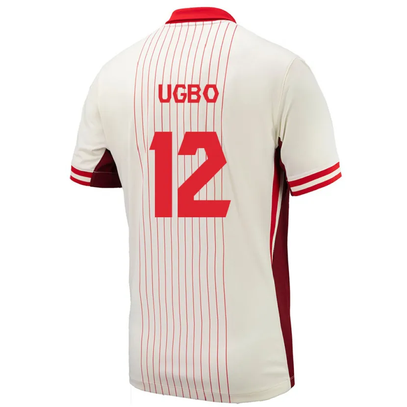 Danxen Män Kanada Iké Ugbo #12 Vit Bortatröja Matchtröjor 24-26 Tröjor T-Tröja
