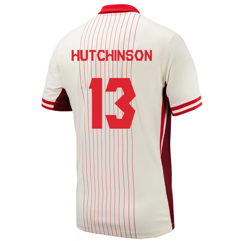Danxen Män Kanada Atiba Hutchinson #13 Vit Bortatröja Matchtröjor 24-26 Tröjor T-Tröja