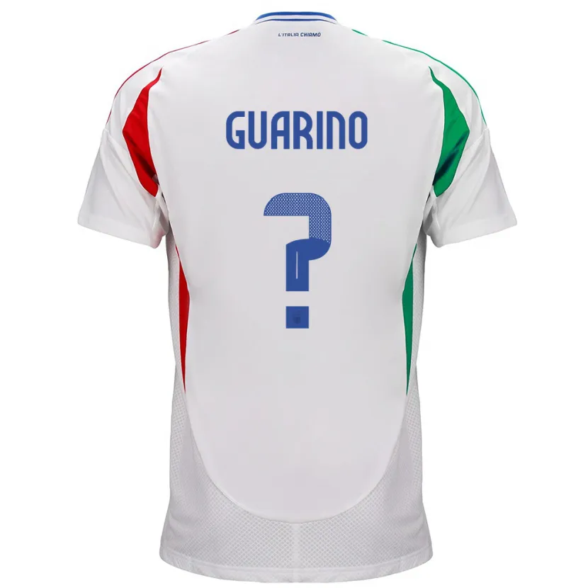 Danxen Män Italien Gabriele Guarino #0 Vit Bortatröja Matchtröjor 24-26 Tröjor T-Tröja