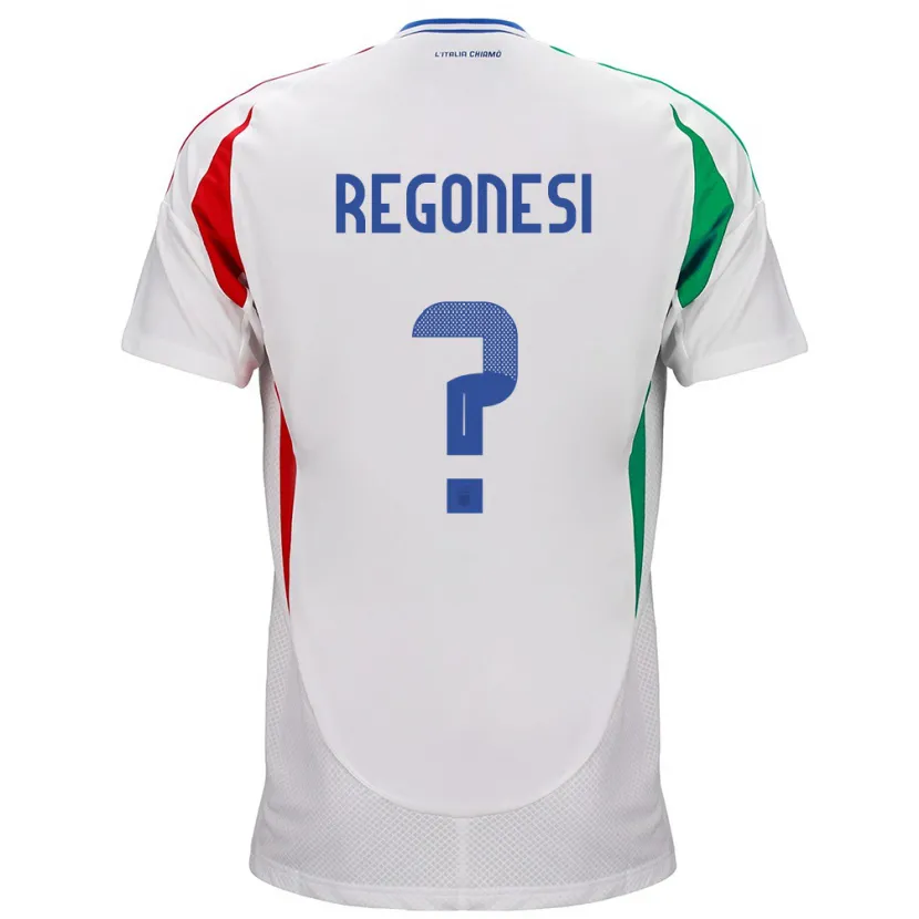 Danxen Män Italien Iacopo Regonesi #0 Vit Bortatröja Matchtröjor 24-26 Tröjor T-Tröja