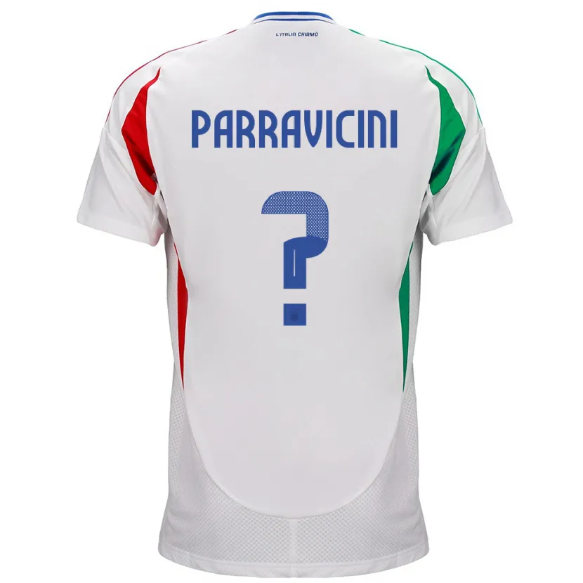 Danxen Män Italien Fabio Parravicini #0 Vit Bortatröja Matchtröjor 24-26 Tröjor T-Tröja