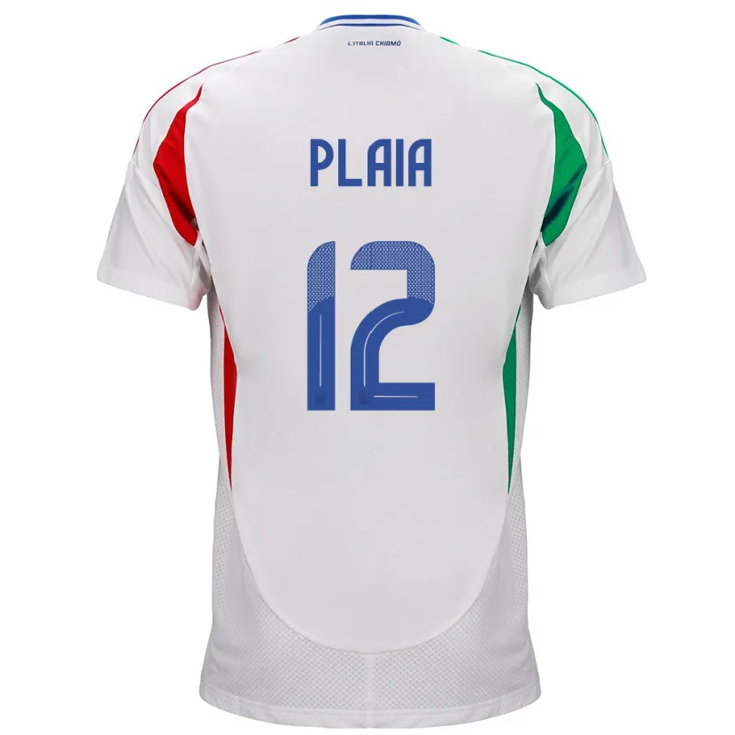 Danxen Män Italien Francesco Plaia #12 Vit Bortatröja Matchtröjor 24-26 Tröjor T-Tröja