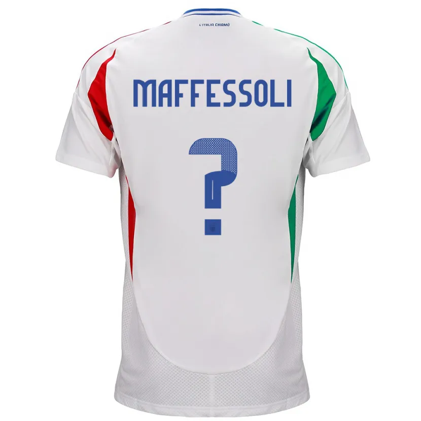 Danxen Män Italien Manuel Maffessoli #0 Vit Bortatröja Matchtröjor 24-26 Tröjor T-Tröja