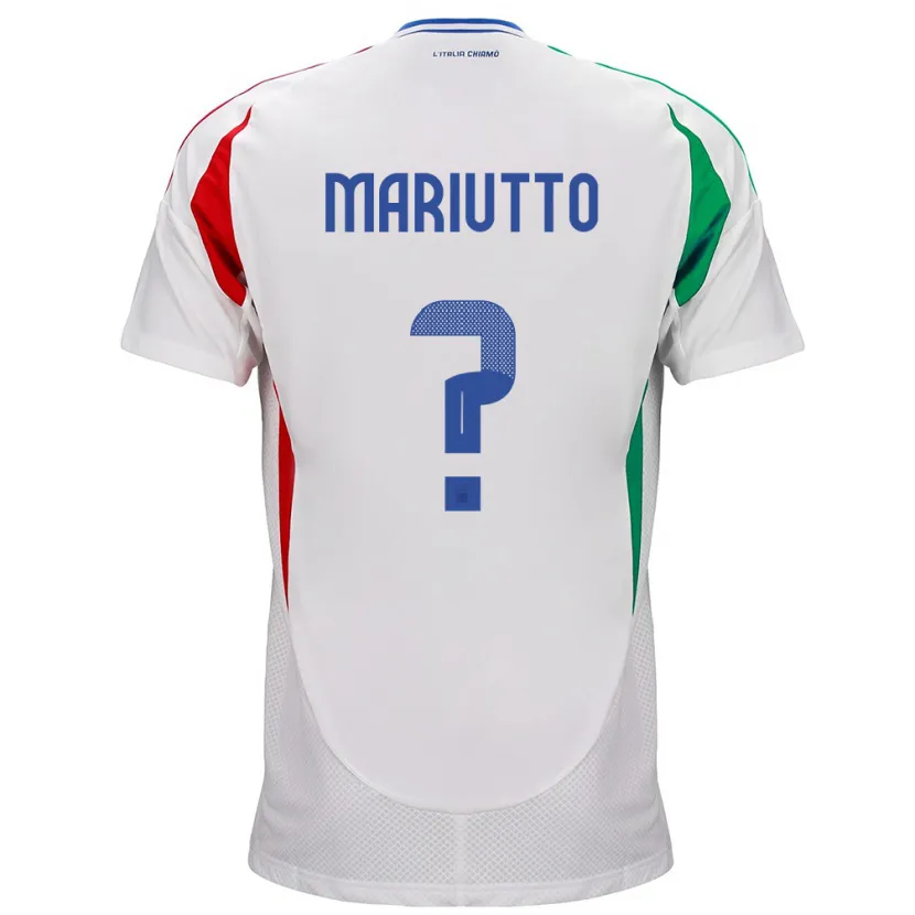 Danxen Män Italien Francesco Mariutto #0 Vit Bortatröja Matchtröjor 24-26 Tröjor T-Tröja