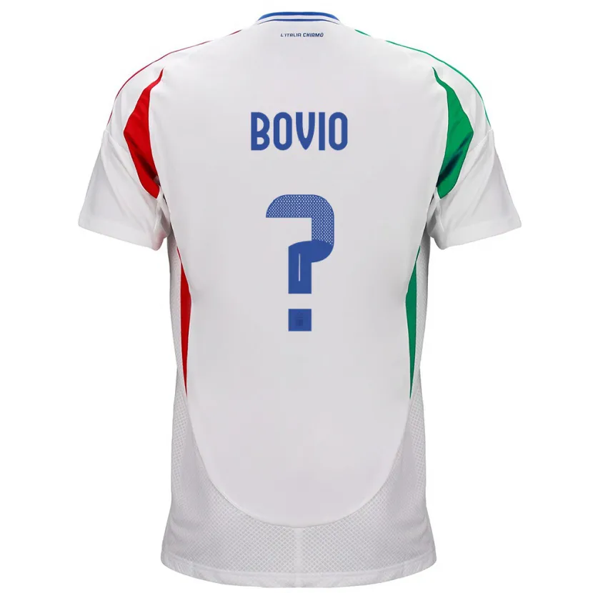 Danxen Män Italien Leonardo Bovio #0 Vit Bortatröja Matchtröjor 24-26 Tröjor T-Tröja