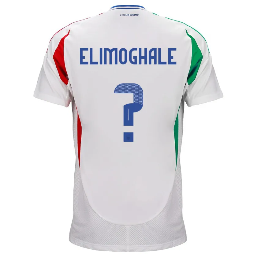 Danxen Män Italien Destiny Elimoghale #0 Vit Bortatröja Matchtröjor 24-26 Tröjor T-Tröja