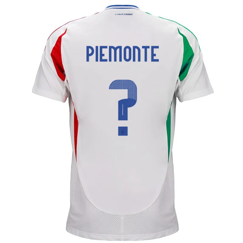 Danxen Män Italien Martina Piemonte #0 Vit Bortatröja Matchtröjor 24-26 Tröjor T-Tröja