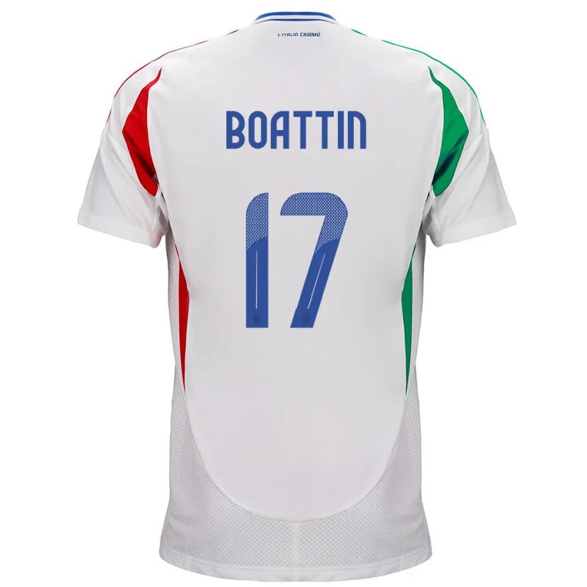 Danxen Män Italien Lisa Boattin #17 Vit Bortatröja Matchtröjor 24-26 Tröjor T-Tröja