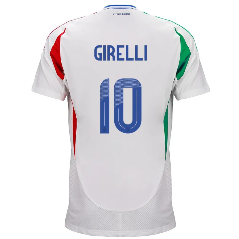 Danxen Män Italien Cristiana Girelli #10 Vit Bortatröja Matchtröjor 24-26 Tröjor T-Tröja