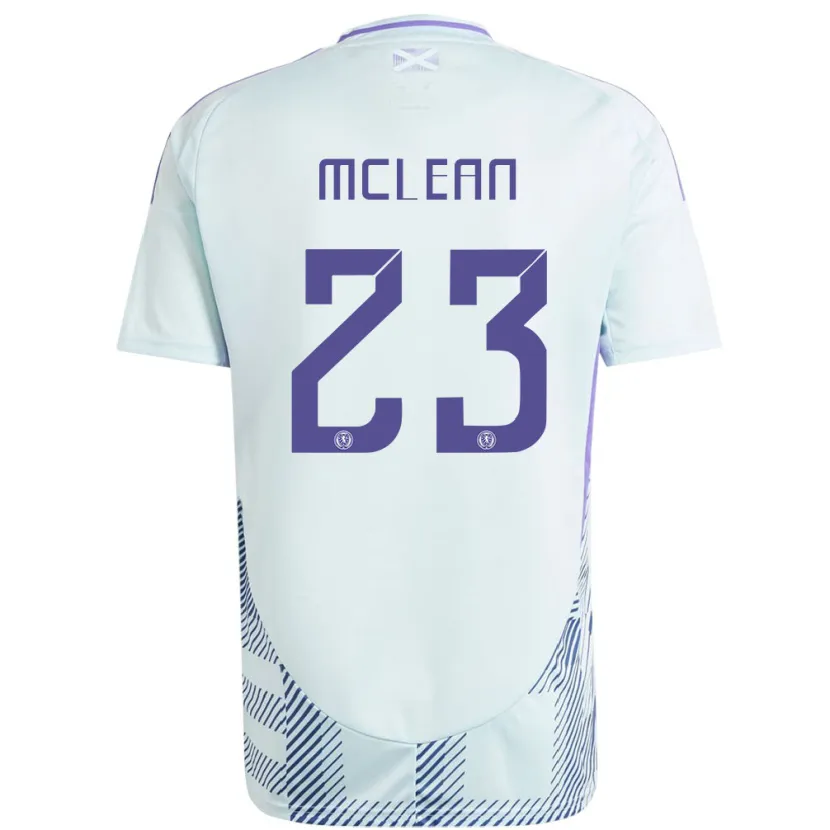 Danxen Män Skottland Kenny Mclean #23 Ljus Mintblå Bortatröja Matchtröjor 24-26 Tröjor T-Tröja