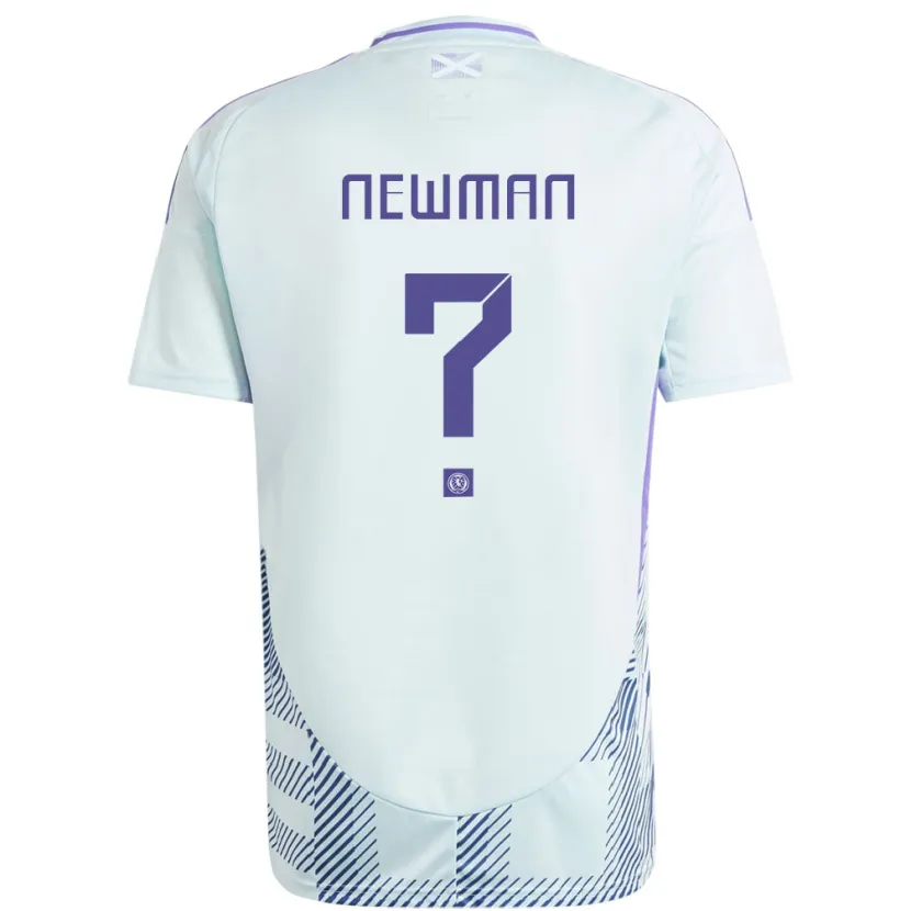 Danxen Män Skottland Jack Newman #0 Ljus Mintblå Bortatröja Matchtröjor 24-26 Tröjor T-Tröja