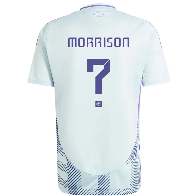 Danxen Män Skottland Liam Morrison #0 Ljus Mintblå Bortatröja Matchtröjor 24-26 Tröjor T-Tröja