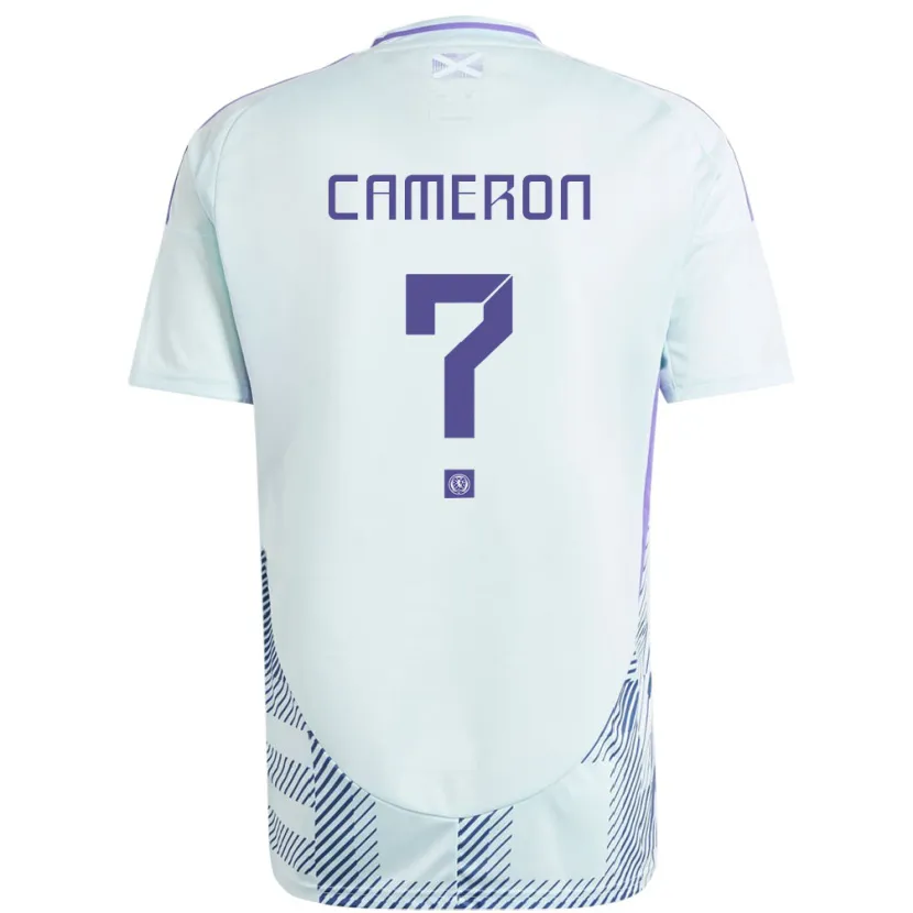 Danxen Män Skottland Lyall Cameron #0 Ljus Mintblå Bortatröja Matchtröjor 24-26 Tröjor T-Tröja