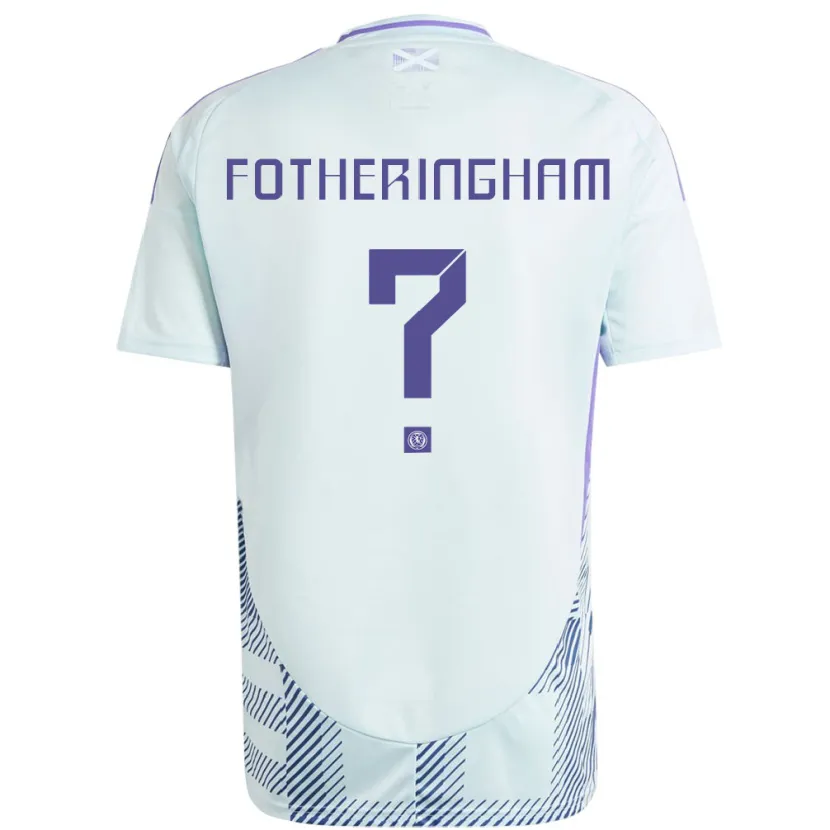 Danxen Män Skottland Kai Fotheringham #0 Ljus Mintblå Bortatröja Matchtröjor 24-26 Tröjor T-Tröja