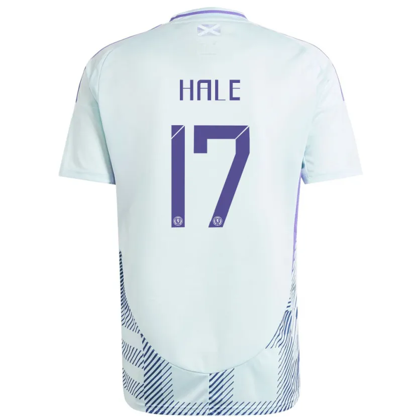 Danxen Män Skottland Finlay Hale #17 Ljus Mintblå Bortatröja Matchtröjor 24-26 Tröjor T-Tröja