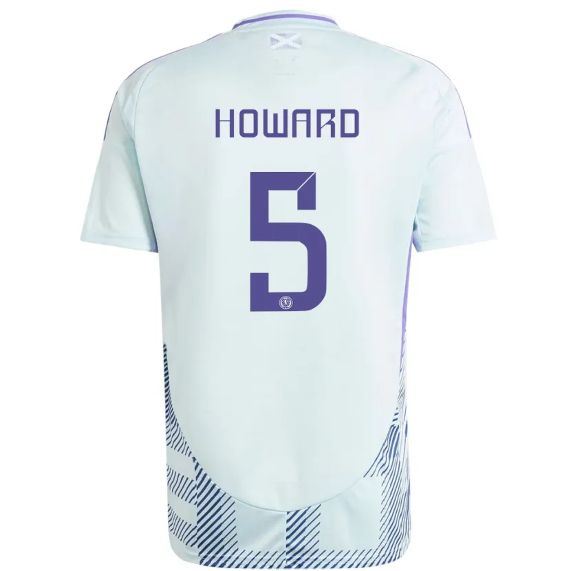 Danxen Män Skottland Sophie Howard #5 Ljus Mintblå Bortatröja Matchtröjor 24-26 Tröjor T-Tröja