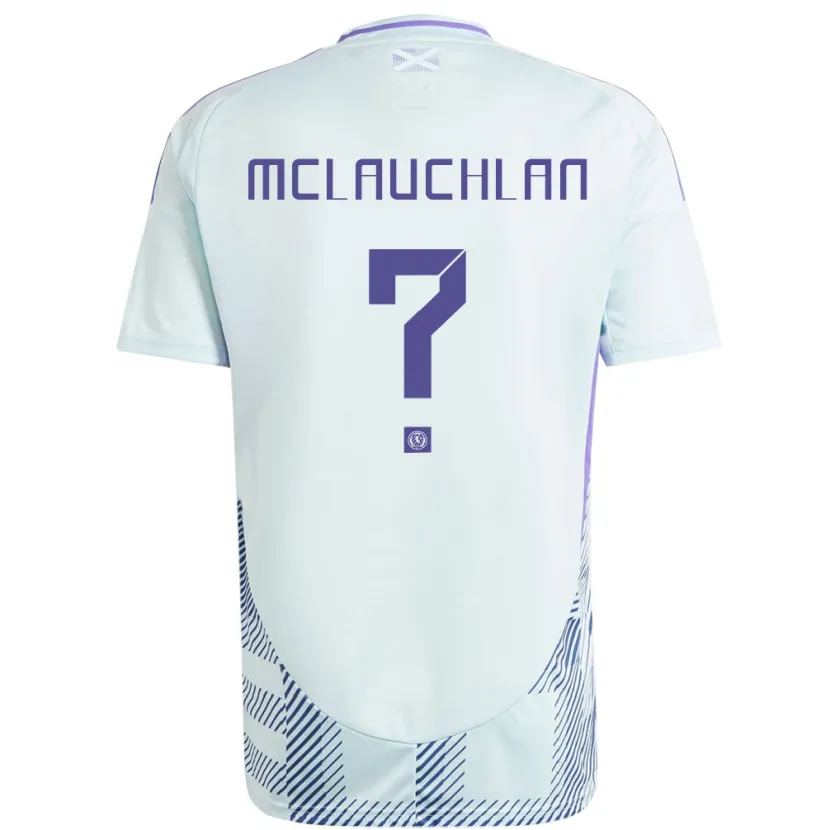 Danxen Män Skottland Rachel Mclauchlan #0 Ljus Mintblå Bortatröja Matchtröjor 24-26 Tröjor T-Tröja