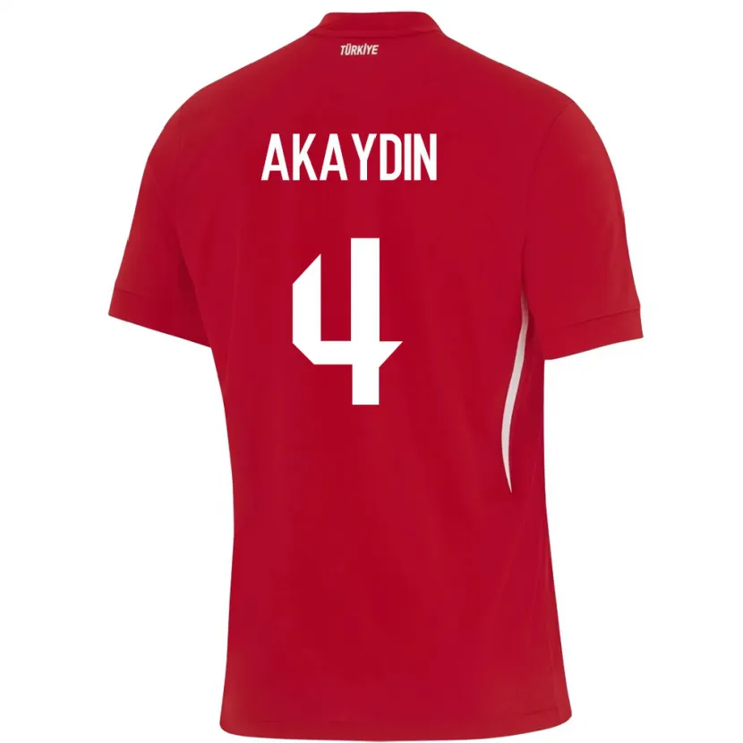 Danxen Män Kalkon Samet Akaydin #4 Röd Bortatröja Matchtröjor 24-26 Tröjor T-Tröja