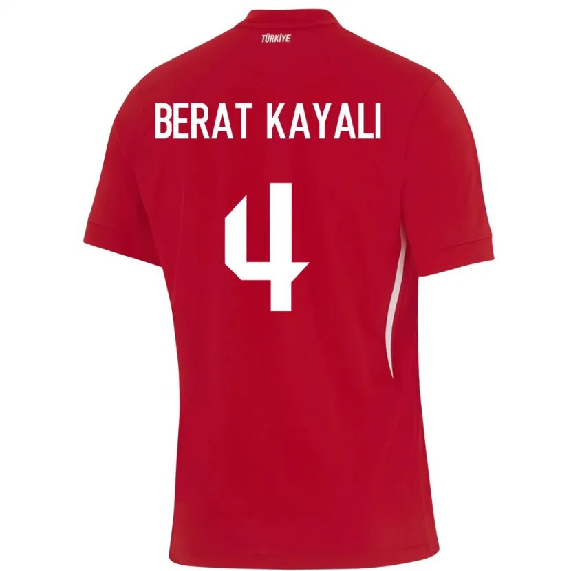 Danxen Män Kalkon Hasan Berat Kayalı #4 Röd Bortatröja Matchtröjor 24-26 Tröjor T-Tröja