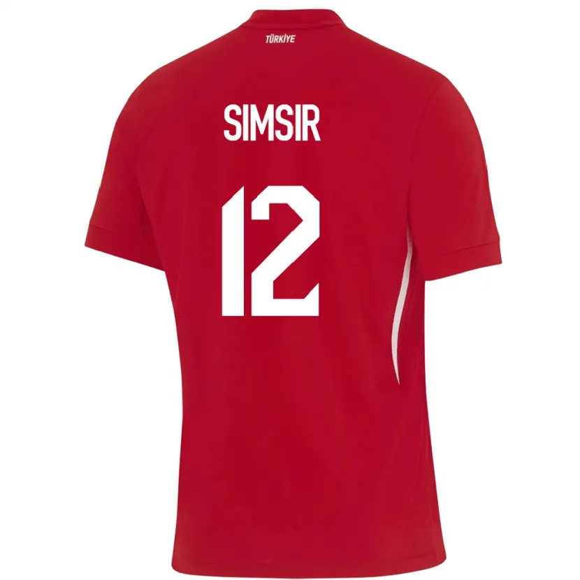 Danxen Män Kalkon Arif Şimşir #12 Röd Bortatröja Matchtröjor 24-26 Tröjor T-Tröja