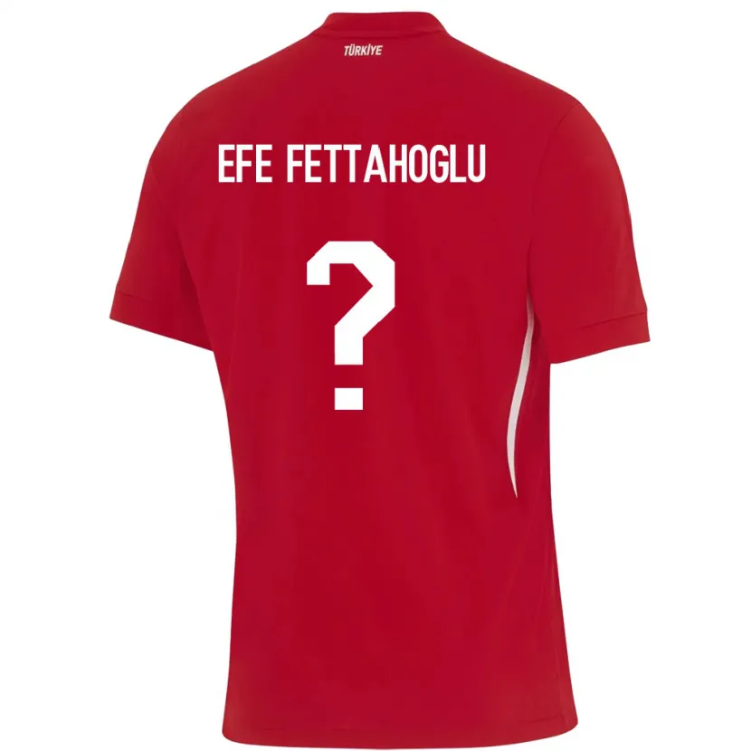 Danxen Män Kalkon Adnan Efe Fettahoğlu #0 Röd Bortatröja Matchtröjor 24-26 Tröjor T-Tröja