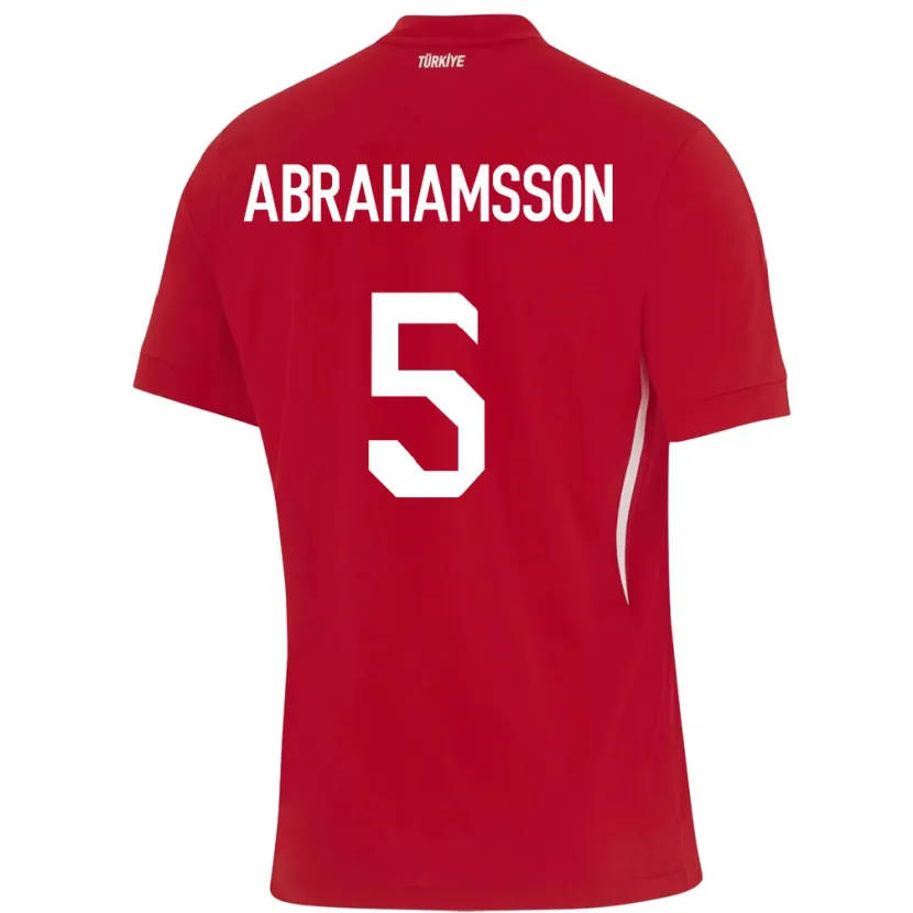 Danxen Män Kalkon Sejde Aylin Abrahamsson #5 Röd Bortatröja Matchtröjor 24-26 Tröjor T-Tröja