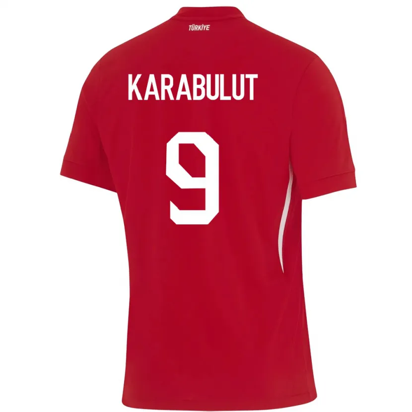 Danxen Män Kalkon Arzu Karabulut #9 Röd Bortatröja Matchtröjor 24-26 Tröjor T-Tröja