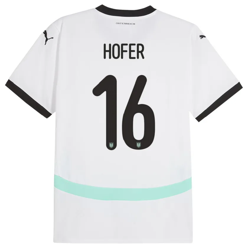 Danxen Män Österrike Raphael Hofer #16 Vit Bortatröja Matchtröjor 24-26 Tröjor T-Tröja