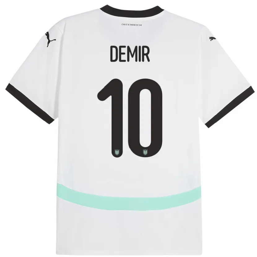 Danxen Män Österrike Yusuf Demir #10 Vit Bortatröja Matchtröjor 24-26 Tröjor T-Tröja