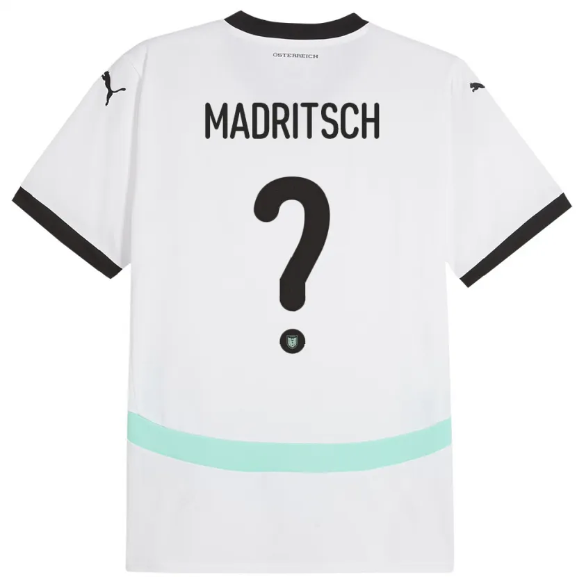 Danxen Män Österrike Diego Madritsch #0 Vit Bortatröja Matchtröjor 24-26 Tröjor T-Tröja