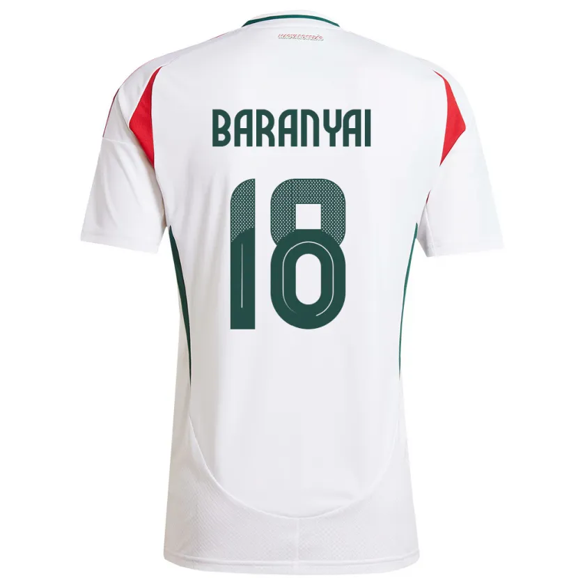 Danxen Män Ungern Nimród Baranyai #18 Vit Bortatröja Matchtröjor 24-26 Tröjor T-Tröja