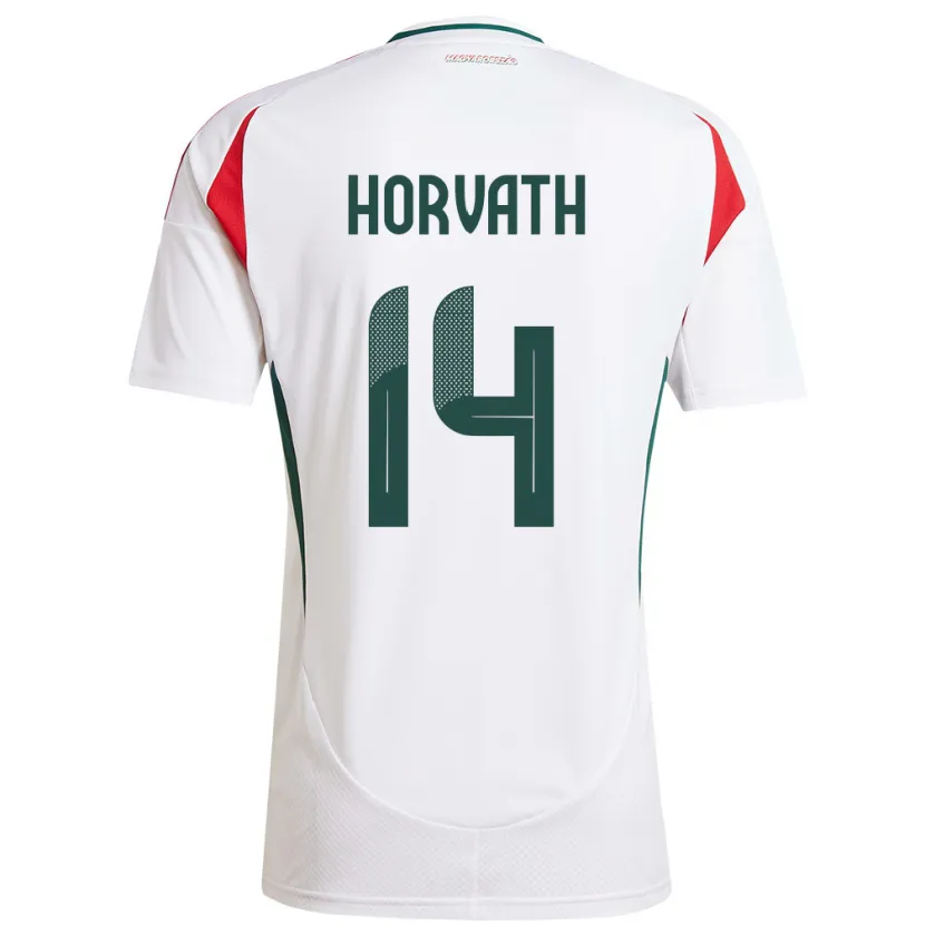 Danxen Män Ungern Artúr Horváth #14 Vit Bortatröja Matchtröjor 24-26 Tröjor T-Tröja