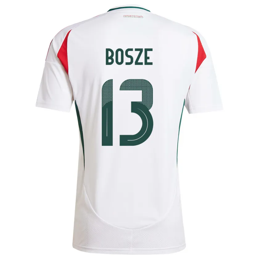 Danxen Män Ungern Levente Bősze #13 Vit Bortatröja Matchtröjor 24-26 Tröjor T-Tröja