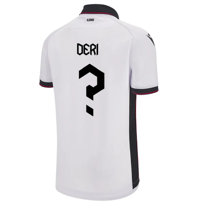 Danxen Män Albanien Enriko Deri #0 Vit Bortatröja Matchtröjor 24-26 Tröjor T-Tröja