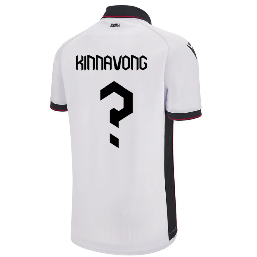 Danxen Män Albanien Jordan Kinnavong #0 Vit Bortatröja Matchtröjor 24-26 Tröjor T-Tröja