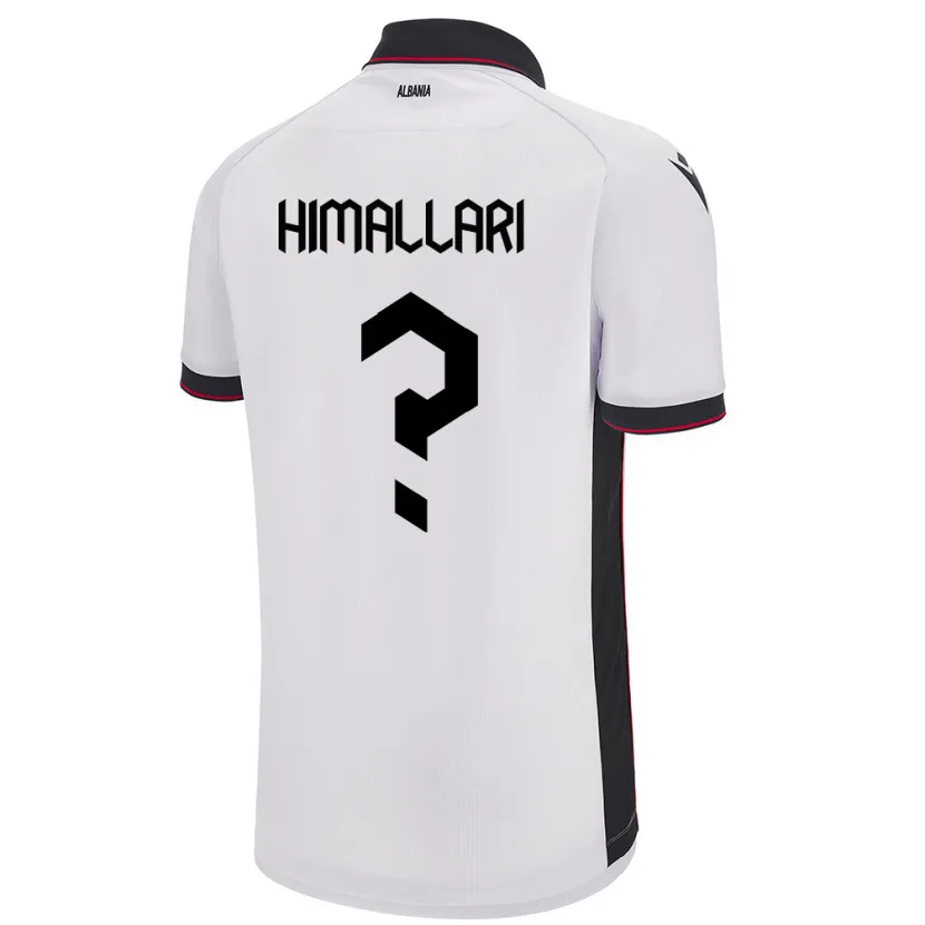 Danxen Män Albanien Elson Himallari #0 Vit Bortatröja Matchtröjor 24-26 Tröjor T-Tröja