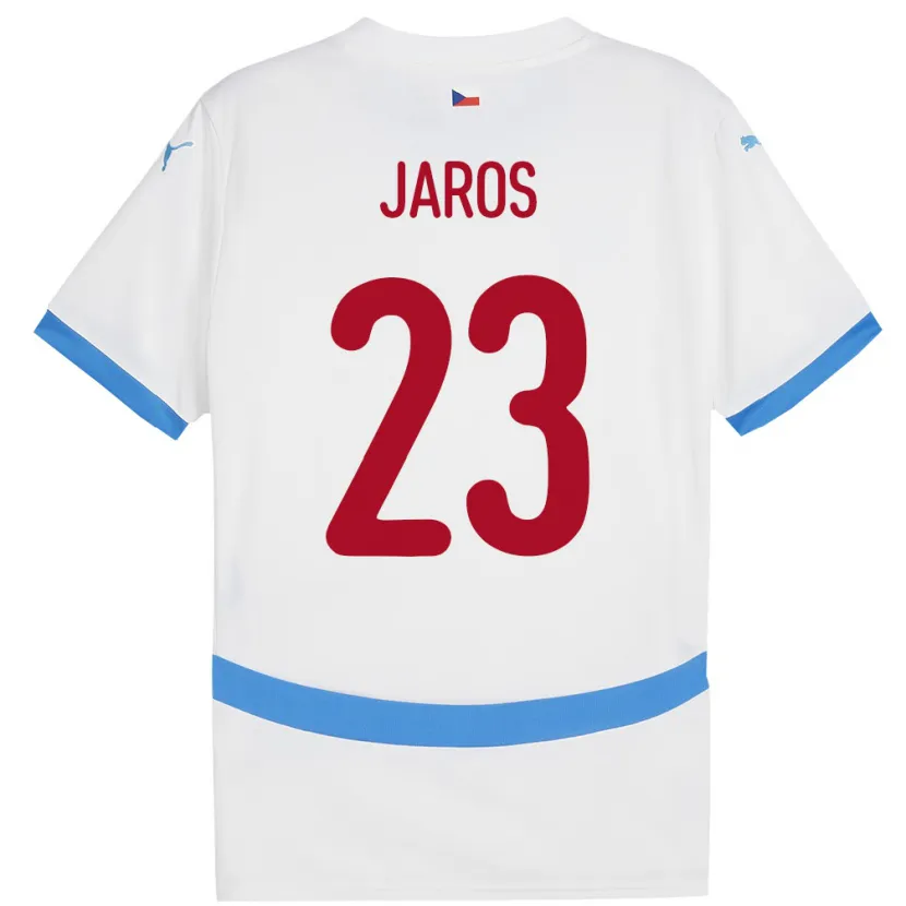 Danxen Män Tjeckien Vitezslav Jaros #23 Vit Bortatröja Matchtröjor 24-26 Tröjor T-Tröja