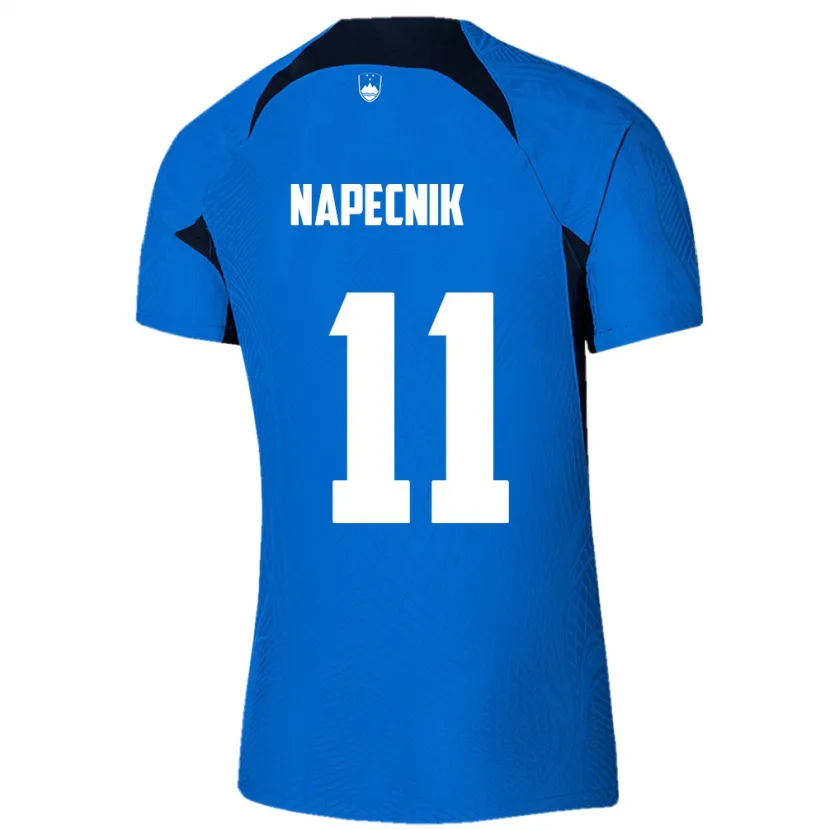Danxen Män Slovenien Gal Napecnik #11 Blå Bortatröja Matchtröjor 24-26 Tröjor T-Tröja