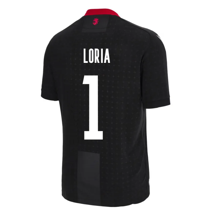 Danxen Män Georgia Giorgi Loria #1 Svart Bortatröja Matchtröjor 24-26 Tröjor T-Tröja