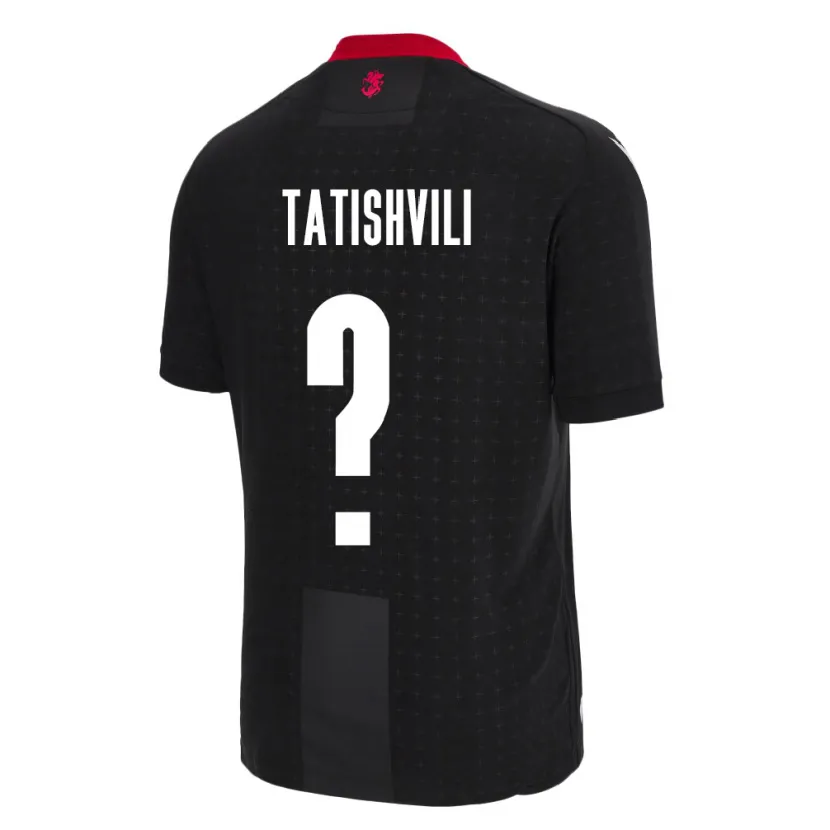 Danxen Män Georgia Sandro Tatishvili #0 Svart Bortatröja Matchtröjor 24-26 Tröjor T-Tröja