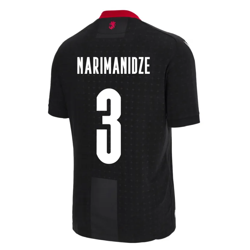 Danxen Män Georgia Aleksandre Narimanidze #3 Svart Bortatröja Matchtröjor 24-26 Tröjor T-Tröja