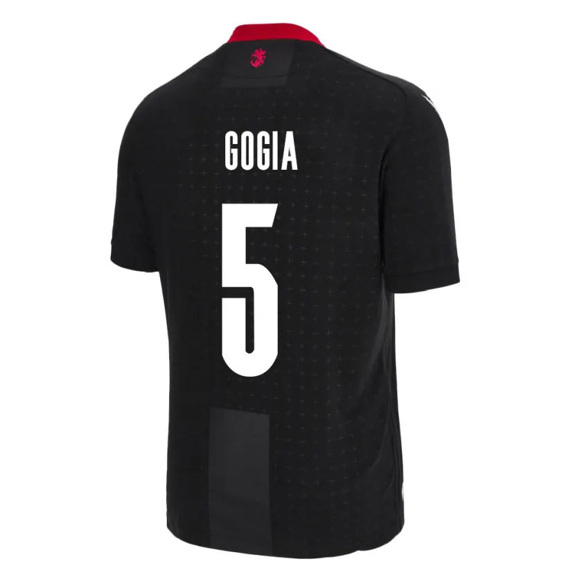 Danxen Män Georgia Gigi Gogia #5 Svart Bortatröja Matchtröjor 24-26 Tröjor T-Tröja