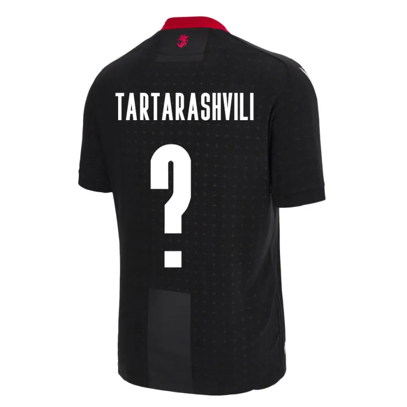Danxen Män Georgia Saba Tartarashvili #0 Svart Bortatröja Matchtröjor 24-26 Tröjor T-Tröja