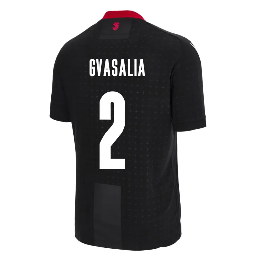 Danxen Män Georgia Giorgi Gvasalia #2 Svart Bortatröja Matchtröjor 24-26 Tröjor T-Tröja