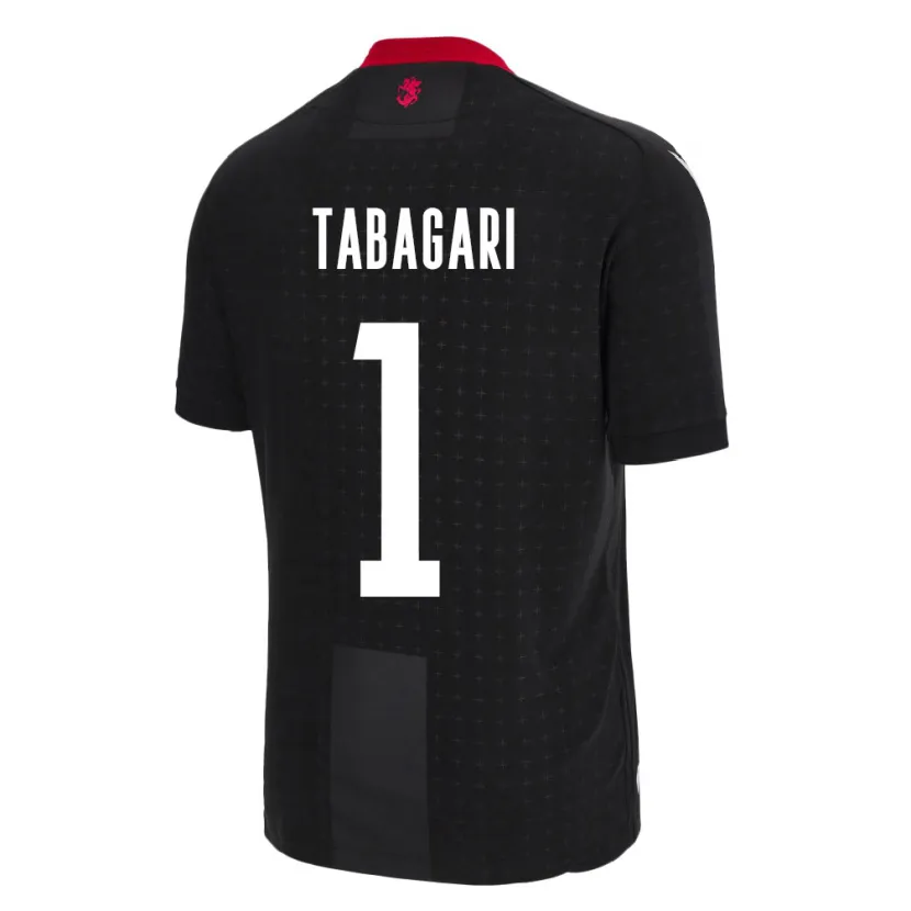Danxen Män Georgia Eka Tabagari #1 Svart Bortatröja Matchtröjor 24-26 Tröjor T-Tröja