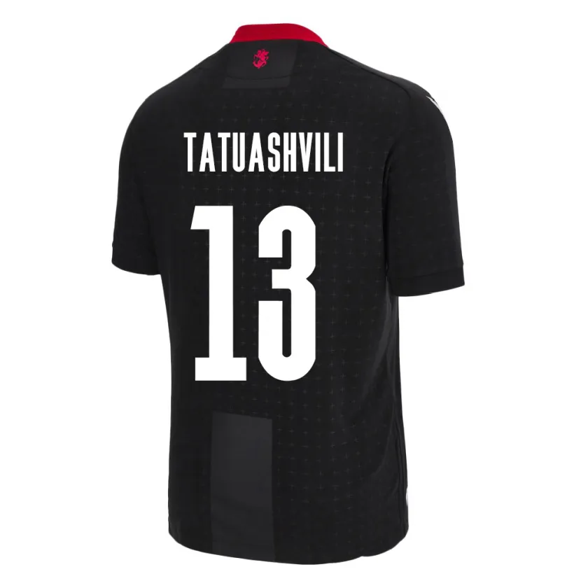Danxen Män Georgia Tamar Tatuashvili #13 Svart Bortatröja Matchtröjor 24-26 Tröjor T-Tröja