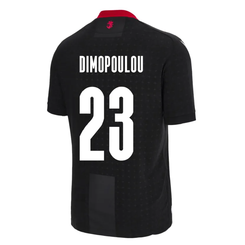Danxen Män Georgia Salomi Dimopoulou #23 Svart Bortatröja Matchtröjor 24-26 Tröjor T-Tröja