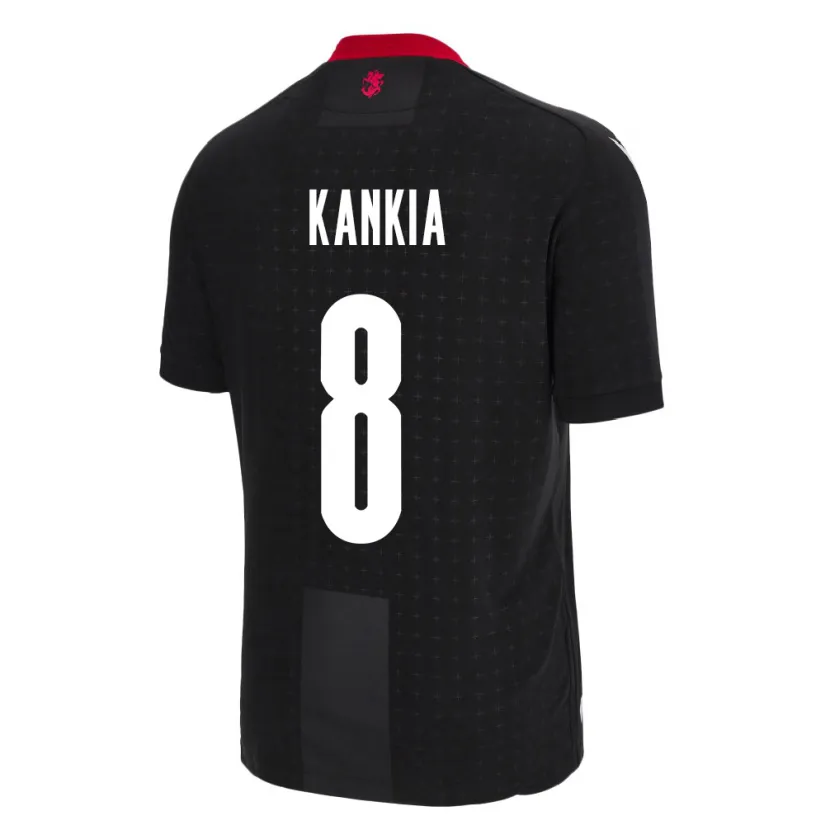Danxen Män Georgia Lizzie Kankia #8 Svart Bortatröja Matchtröjor 24-26 Tröjor T-Tröja